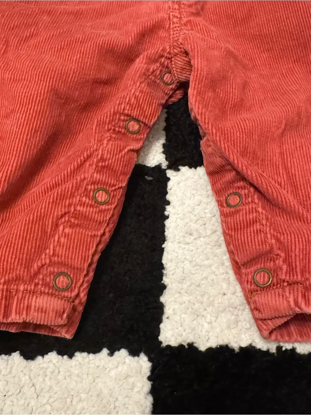 Vintage Baby Gap Blue Jeans Red Corduroy Overalls Size 12-18 M